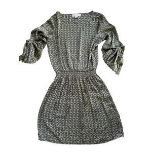 $188 Michael Kors Olive Green Work Tunic Dress Chains Classic Womens S Small